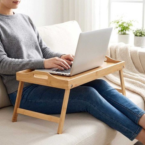 BAMBUSOWY STOLIK ŚNIADANIOWY DO ŁÓŻKA POD LAPTOPA 139457