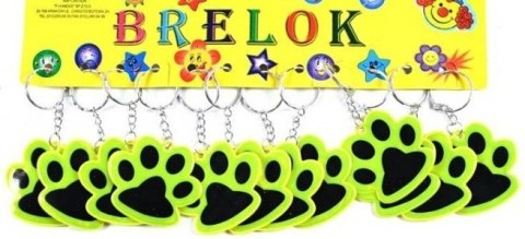 Brelok 12szt łapka psa odblaskowa
