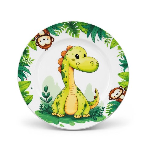 Kpl dziecięcy 4 elementowy dino zestaw talerzyk kubek miska
