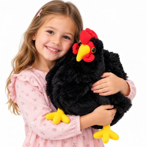 Pluszowa Kura Maskotka Przytulanka Miękka Puszysta Czarna 40 cm