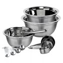 KOMPLET STALOWYCH MISEK KUCHENNYCH 18/22/26 cm MIARKI KINGHOFF KH-2076