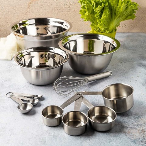 KOMPLET STALOWYCH MISEK KUCHENNYCH 18/22/26 cm MIARKI KINGHOFF KH-2076