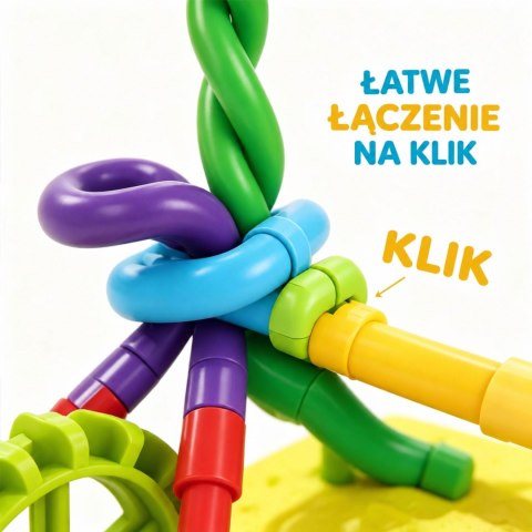 WOOPIE Klocki Słomki Konstrukcyjne 3D Patyczki Rurki Zestaw Kreatywny 150 EL
