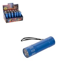 Latarka 9led aluminiowa na baterie dł.8cm CHSO113051