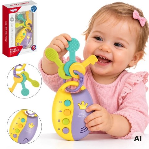 WOOPIE BABY Interaktywne Kluczki Samochodowe z Pilotem Gryzak 2w1