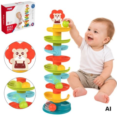WOOPIE BABY Kulodrom Tor Kulkowy Zestaw Spirala + 6 Kulek