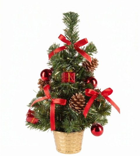 Choinka sztuczna czerwone ozdoby 30 cm