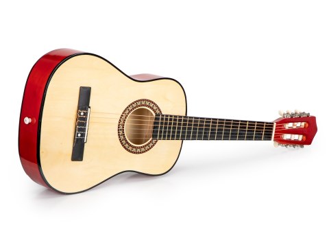 Gitara dla dzieci ECOTOYS 6 strun drewniana 86x31x8,5 cm solidna