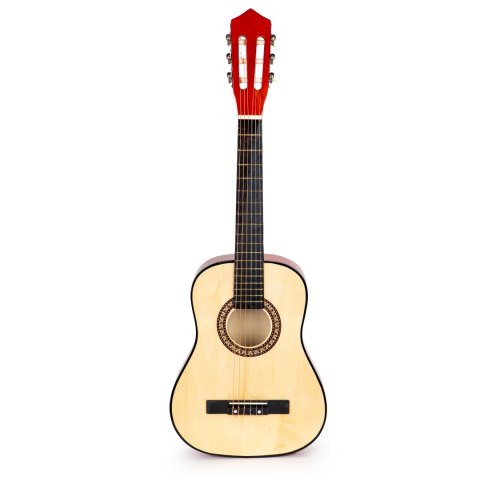 Gitara dla dzieci ECOTOYS 6 strun drewniana duża 76x28x7,5 cm