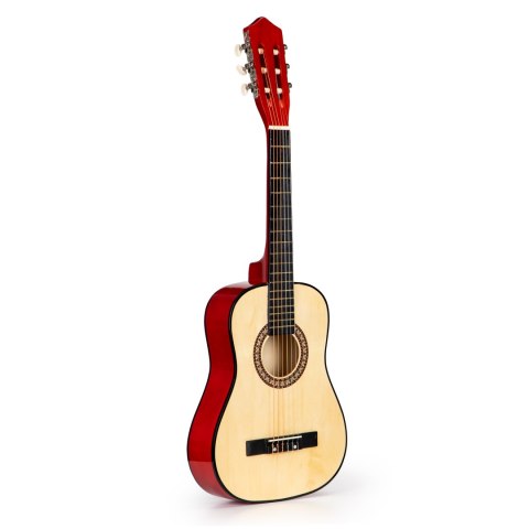 Gitara dla dzieci ECOTOYS 6 strun drewniana duża 76x28x7,5 cm