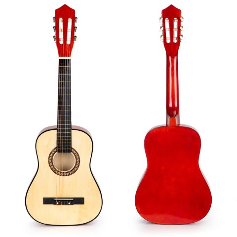 Gitara dla dzieci ECOTOYS 6 strun drewniana duża 76x28x7,5 cm