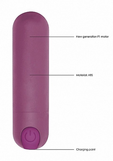 10 Speed Rechargeable Bullet Purple – Mini wibrator 10 trybów
