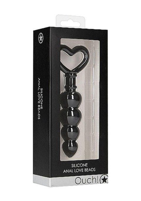 Anal Love Beads Black – Elastyczne kulki analne do penetracji