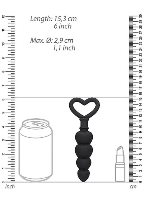 Anal Love Beads Black – Elastyczne kulki analne do penetracji