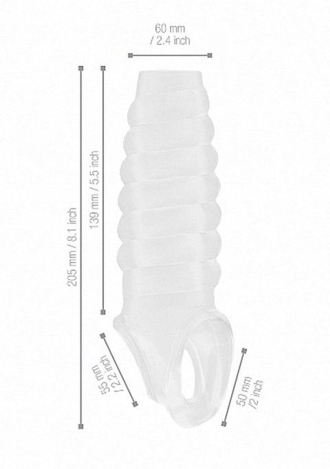 Nakładka na penisa z wypustkami powiększająca 20cm