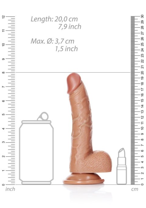 Duże silikonowe żylaste dildo przyssawka 20 cm