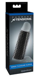 FXTM Pleasure Sleeve Dark – elastyczny sleeve i masturbator 13,9 cm