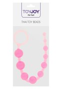 Koraliki analne ToyJoy Thai Toy Beads różowe 30 cm kulki 2,5 cm