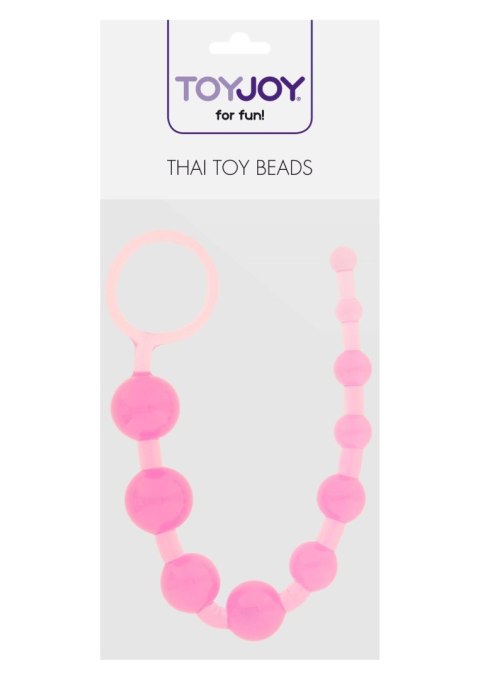 Koraliki analne ToyJoy Thai Toy Beads różowe 30 cm kulki 2,5 cm