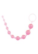 Koraliki analne ToyJoy Thai Toy Beads różowe 30 cm kulki 2,5 cm