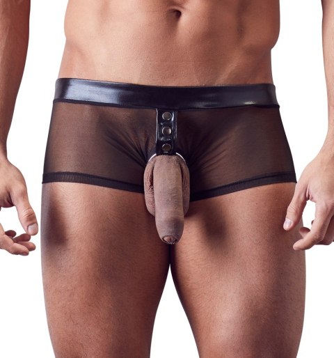 Męskie Spodnie z Pierścieniem Cock Ring XL Wet Look Powernet