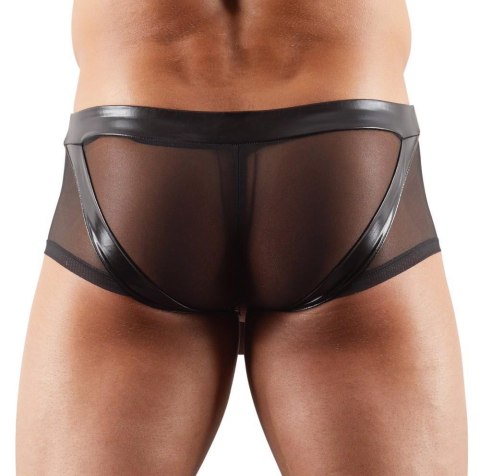 Męskie Spodnie z Pierścieniem Cock Ring XL Wet Look Powernet