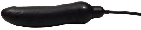 Nadmuchiwane czarne dildo penis z lateksu 25 cm