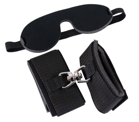 Mini zestaw BDSM kajdanki opaska na oczy bondage regulowane