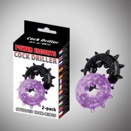 Cockdriller 2 Pack Black/Purple – Zestaw 2 Pierścieni Cockring 5 cm x 1,6cm