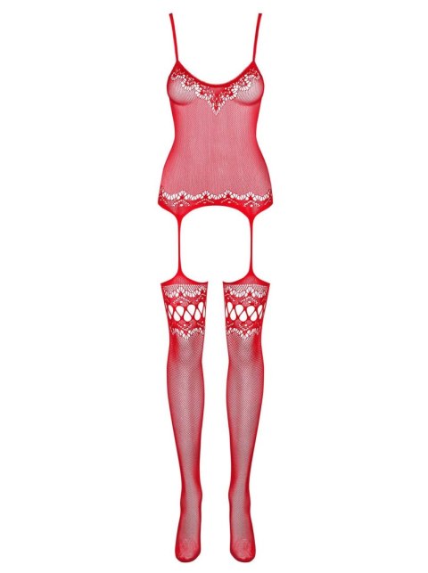 Bodystocking F214 czerwone Obsessive S/M/L