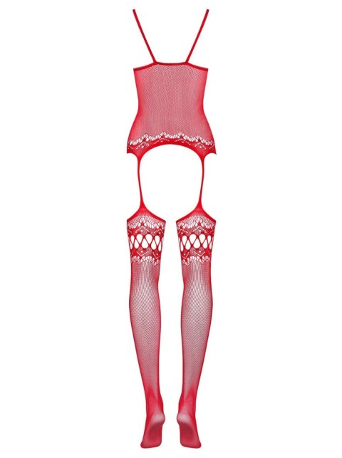 Bodystocking F214 czerwone Obsessive S/M/L