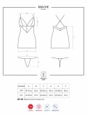 Czarny sex komplet koszulka stringi obsessive s/m