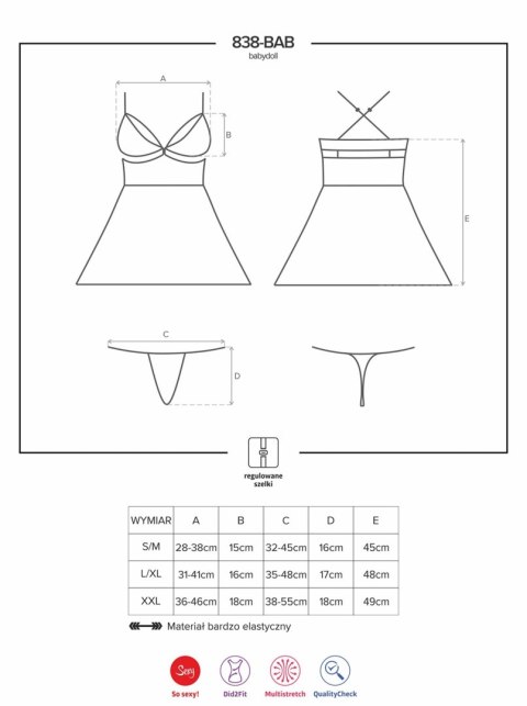 Prezent DZIEŃ KOBIET Czerwony komplet koszulka stringi obsessive l/xl
