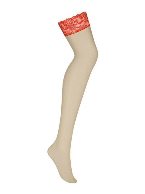 Podniecające czerwone sex pończochy obsessive l/xl