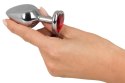 Ozdobny korek analny z sercem kryształek plug 8cm