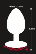 Ozdobny korek analny z sercem kryształek plug 8cm