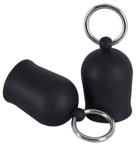 Silikonowe pompki do sutków próżniowe BDSM czarne regulowane