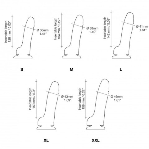 Dildo realistyczne sliding skin Black S