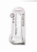 Duży przezroczysty żylasty penis grube dildo 24 cm