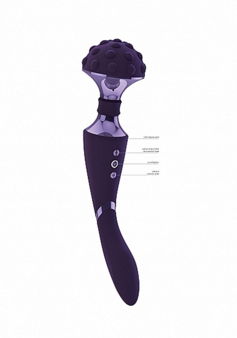 Dwustronny masażer łechtaczki wibrator 28cm 10tryb