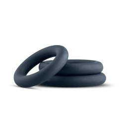 3-Piece Cock Ring Set Grey – silikonowe pierścienie 3 rozmiary