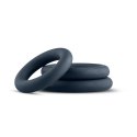 3-Piece Cock Ring Set Grey – silikonowe pierścienie 3 rozmiary