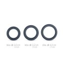 3-Piece Cock Ring Set Grey – silikonowe pierścienie 3 rozmiary