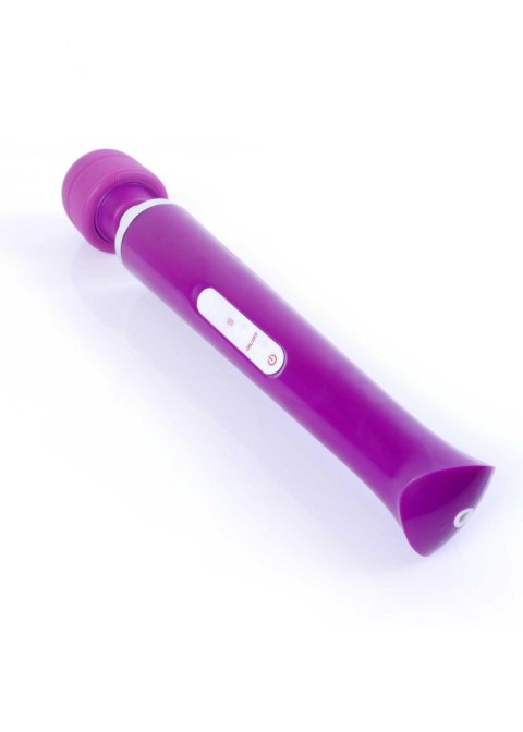 MOCNY MASAŻER ŁECHTACZKI WAND 10 TRYBÓW USB 32CM SILIKONOWY FIOLETOWY