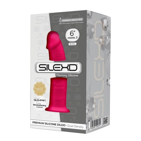 SilexD Model 2 6" Różowe Dildo Silikon Silexpan Premium BOX