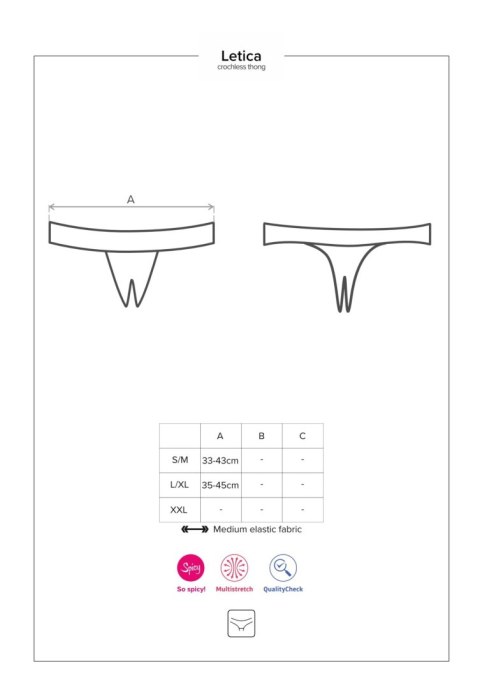 Prezent DZIEŃ KOBIET Wycięte erotyczne stringi otwarte obsessive l/xl