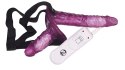 Podwójny strap-on z uprzężą wibrator 18 cm 10 cm regulowany