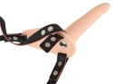 Wibrator strap-on uprząż paski 10 trybów 15cm sex