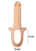Proteza strap-on pusta przedłużająca penisa 24cm