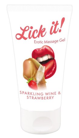 Żel do masażu jadalny truskawka 50 ml wegański aromatyczny